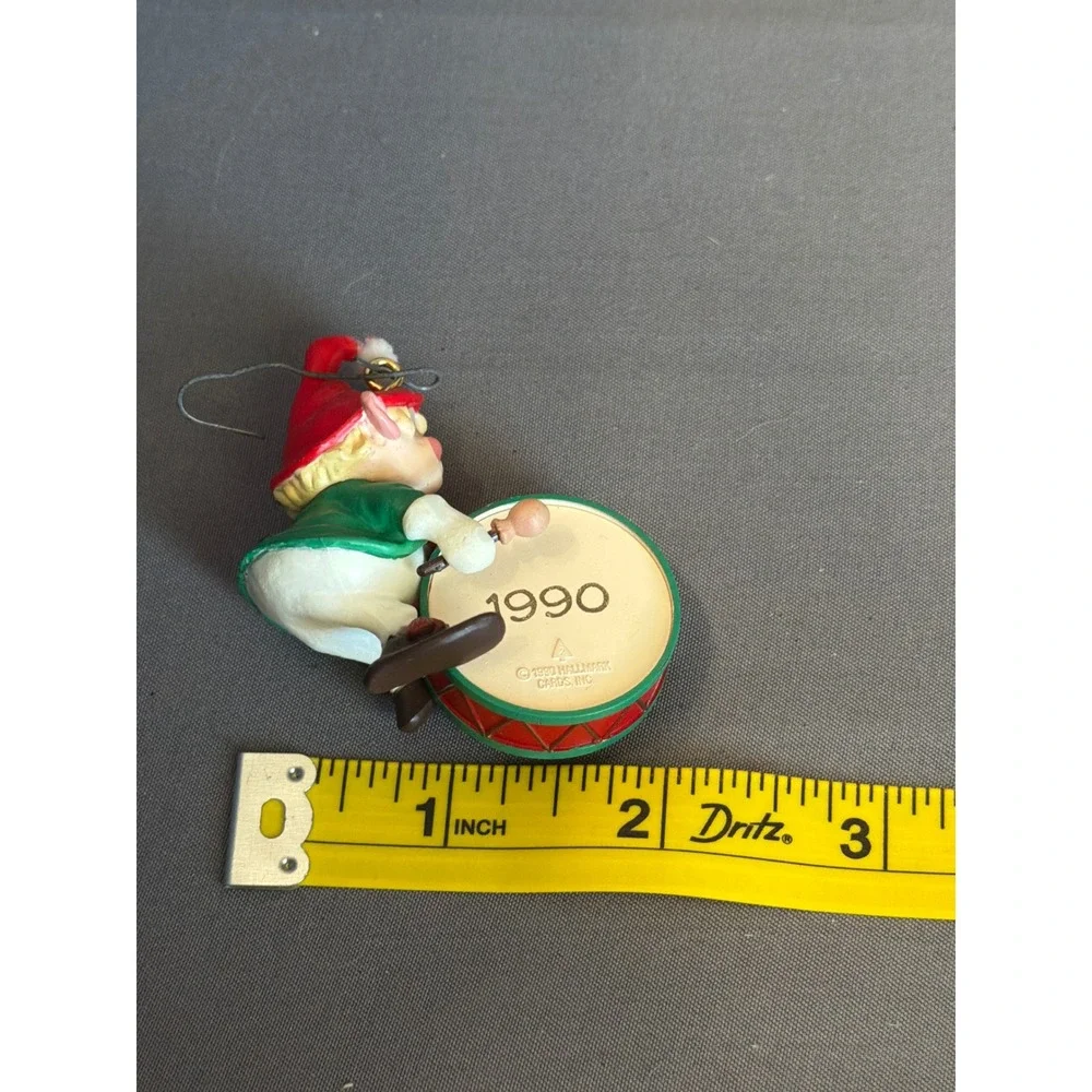 Hallmark Keepsake Ornament Lot Hark Its Herald 1989 1990 Vintage Christmas Elf